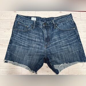 GAP Indigo Blue Raw Hem Denim Shorts